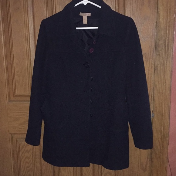 Black forever 21 trench coat with pockets - Picture 1 of 3